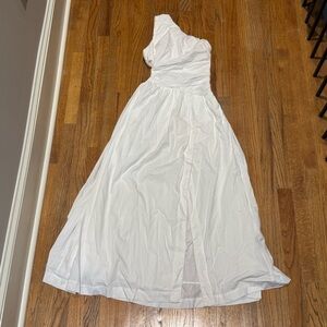 Abercrombie & Fitch White One-Shoulder Dress
